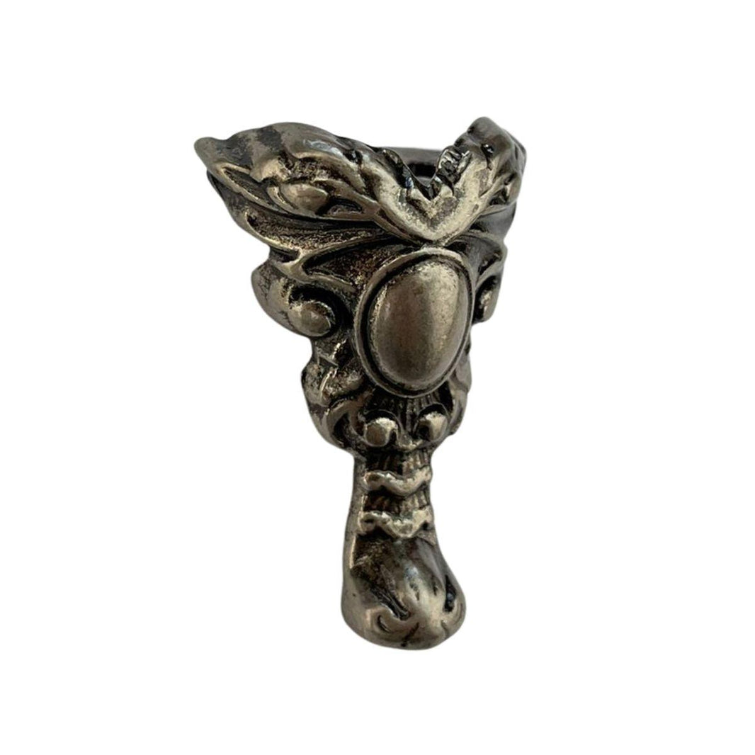 Pezinho Espelho Real em Metal Prata Velho 1,8x3,6cm Kit com 4 peças - Palácio da Arte