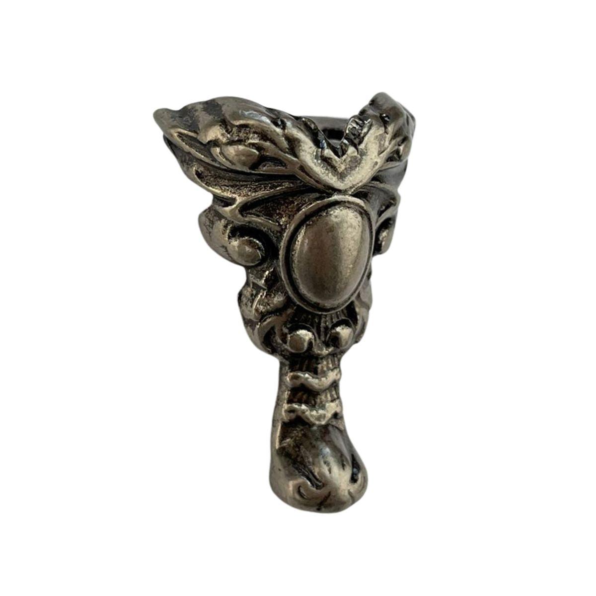 Pezinho Espelho Real em Metal Prata Velho 1,8x3,6cm Kit com 4 peças - Palácio da Arte