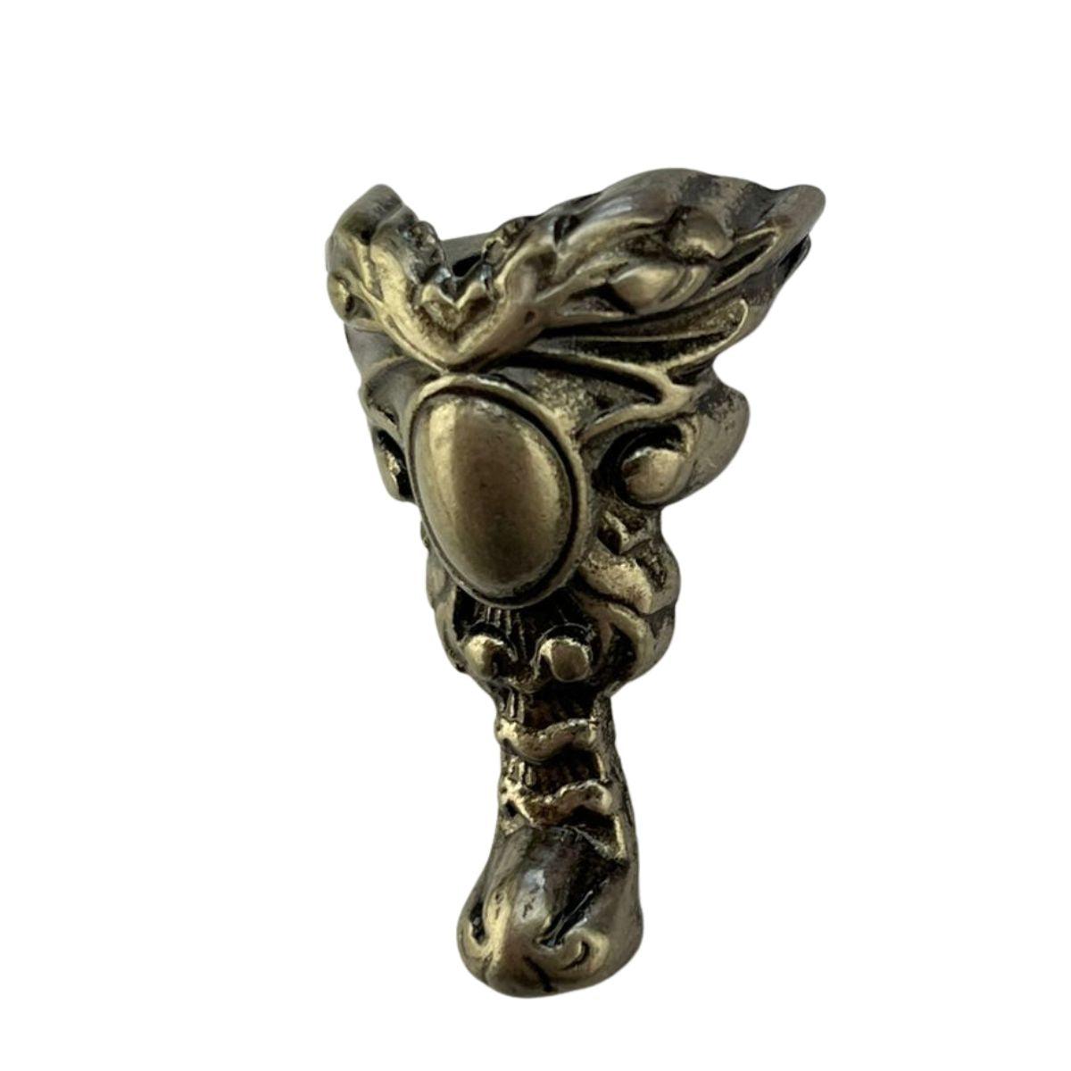 Pezinho Espelho Real em Metal Prata Velho 1,8x3,6cm Kit com 4 peças - Palácio da Arte