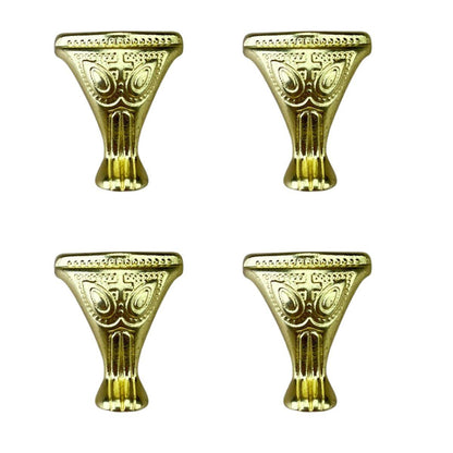 Pezinho Pata de Elefante Egípcio em Metal Dourado 2,2x1,9cm Kit com 4 peças - Palácio da Arte