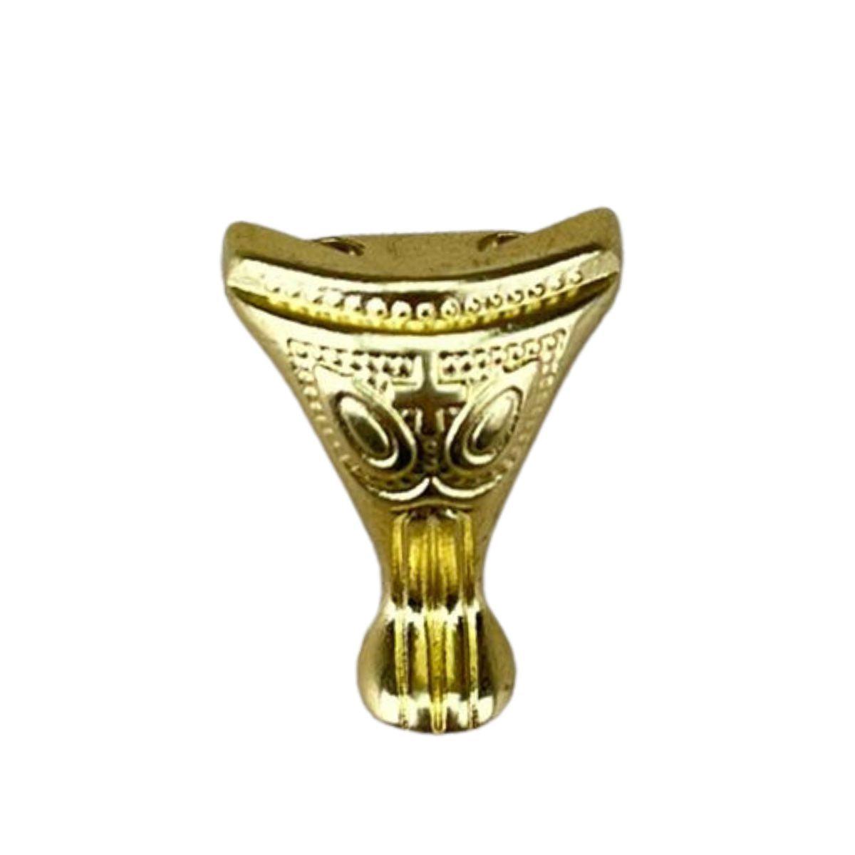 Pezinho Pata de Elefante Egípcio em Metal Dourado 2,2x1,9cm Kit com 4 peças - Palácio da Arte