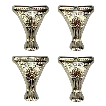 Pezinho Pata de Elefante Egípcio em Metal Níquel 2,2x1,9cm Kit com 4 peças - Palácio da Arte
