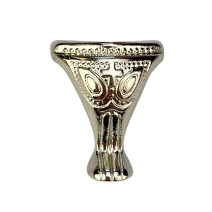 Pezinho Pata de Elefante Egípcio em Metal Níquel 2,2x1,9cm Kit com 4 peças - Palácio da Arte