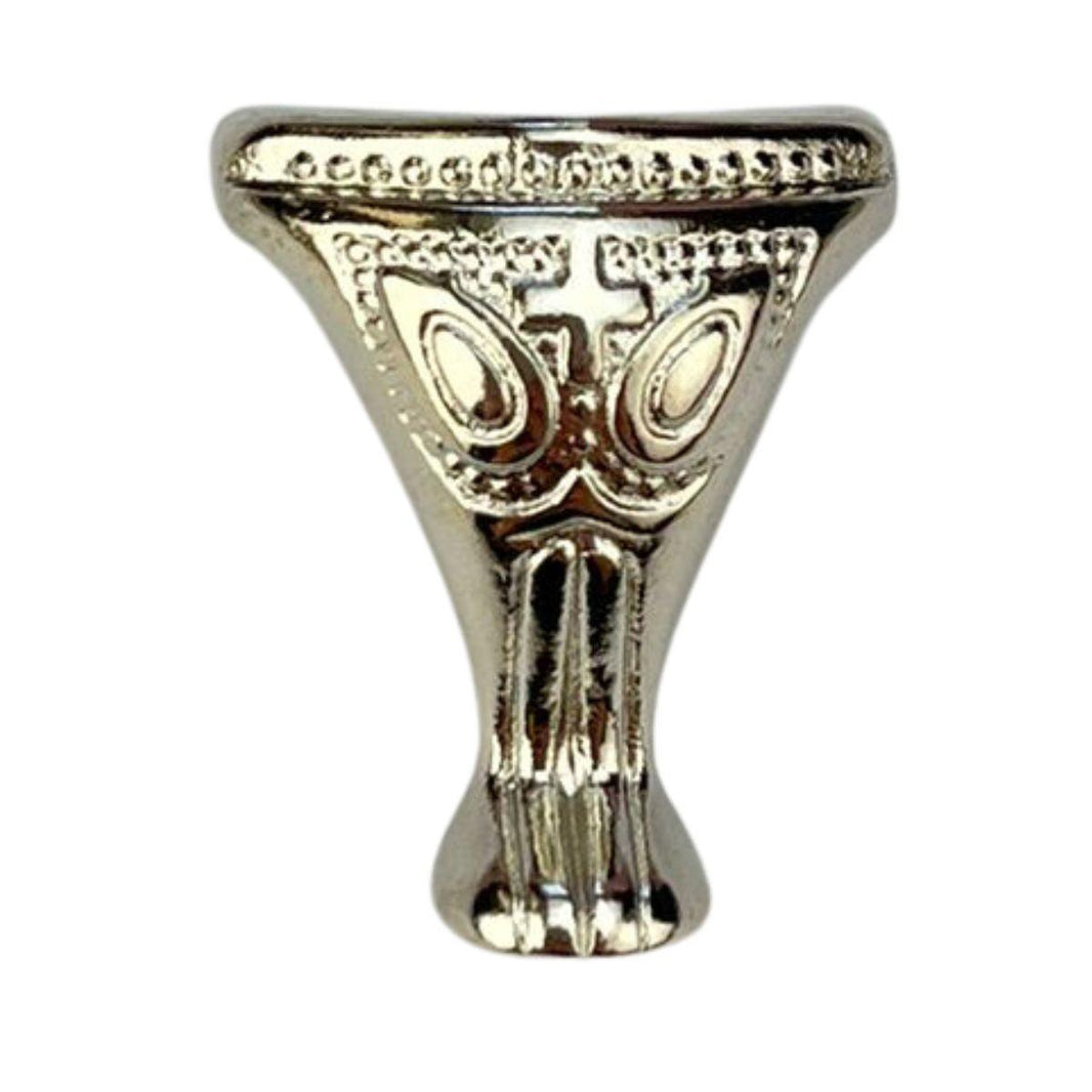 Pezinho Pata de Elefante Egípcio em Metal Níquel 2,9x2,4cm Kit com 4 peças - Palácio da Arte