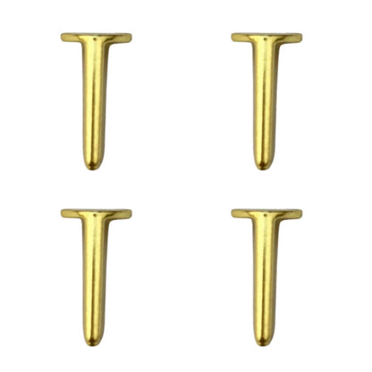 Pezinho Reto Fino em Metal Dourado 1,5x3,2cm Kit com 4 peças - Palácio da Arte