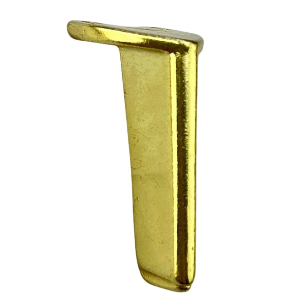 Pezinho Reto Fino em Metal Dourado 1,5x3,2cm Kit com 4 peças - Palácio da Arte
