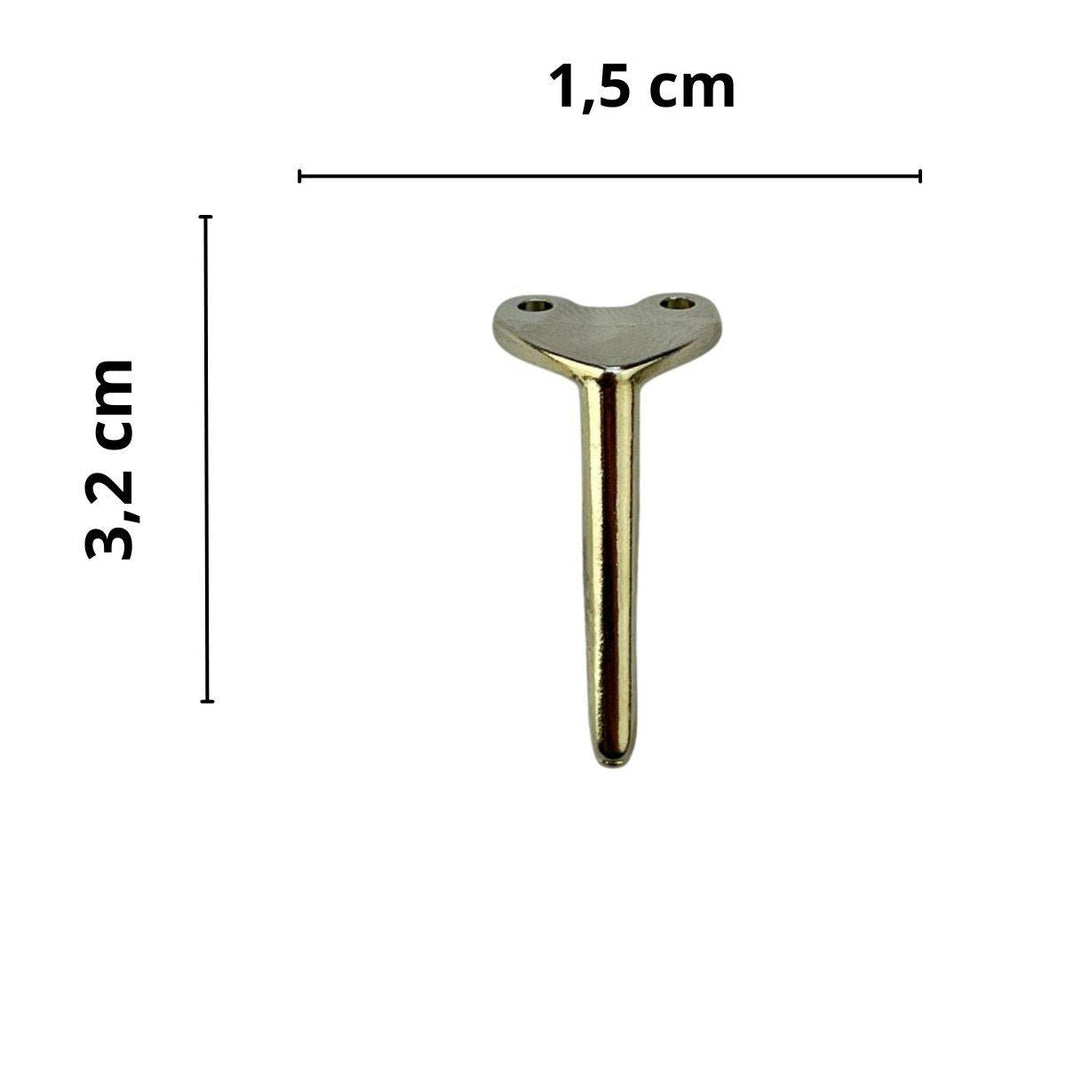 Pezinho Reto Fino em Metal Niquel 1,5x3,2cm Kit com 4 peças - Palácio da Arte