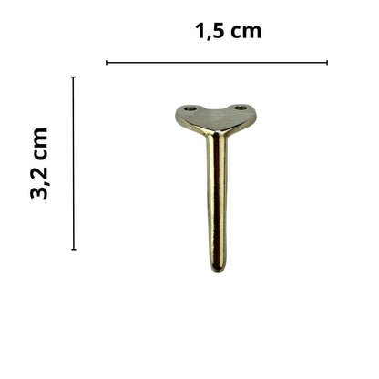 Pezinho Reto Fino em Metal Niquel 1,5x3,2cm Kit com 4 peças - Palácio da Arte