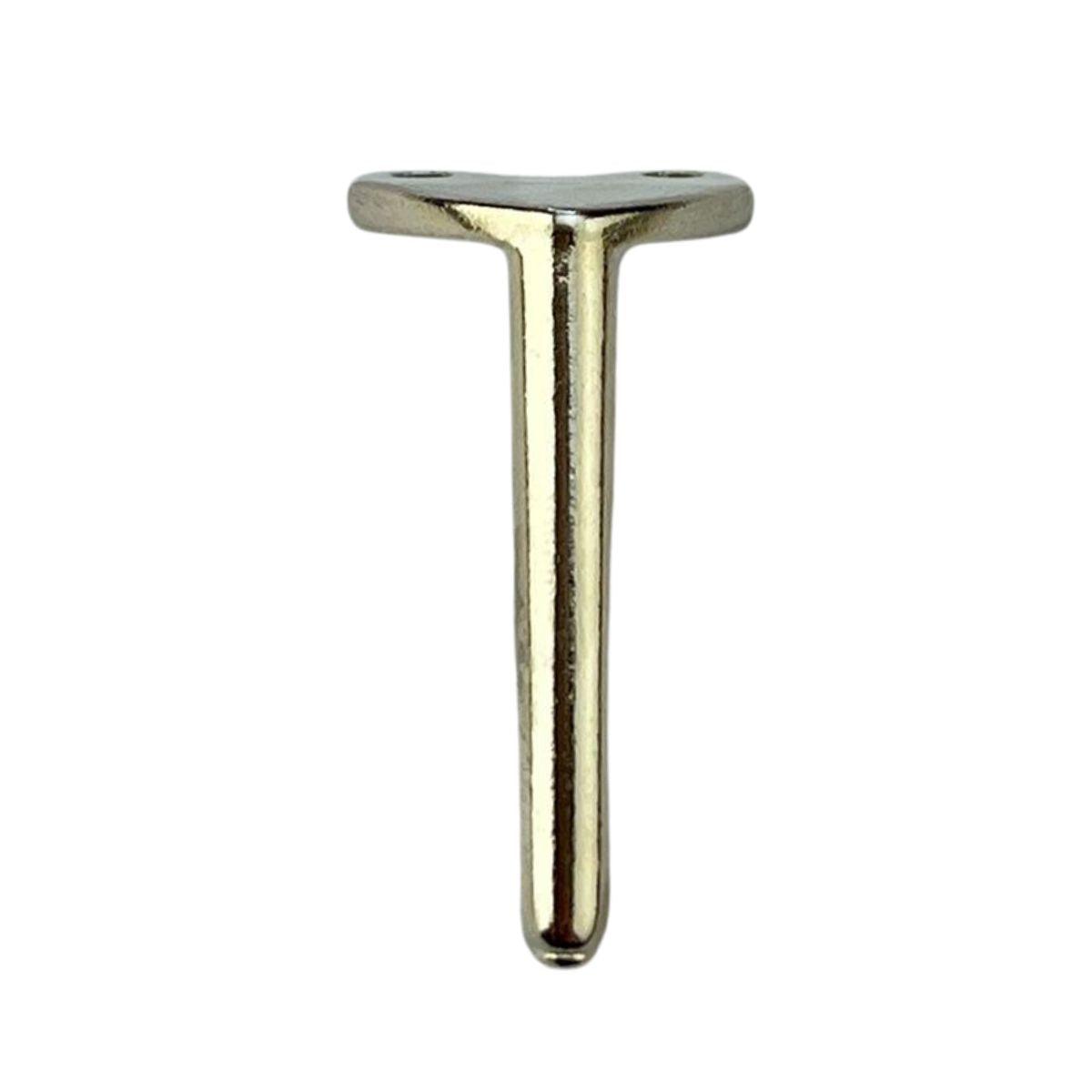 Pezinho Reto Fino em Metal Niquel 1,5x3,2cm Kit com 4 peças - Palácio da Arte