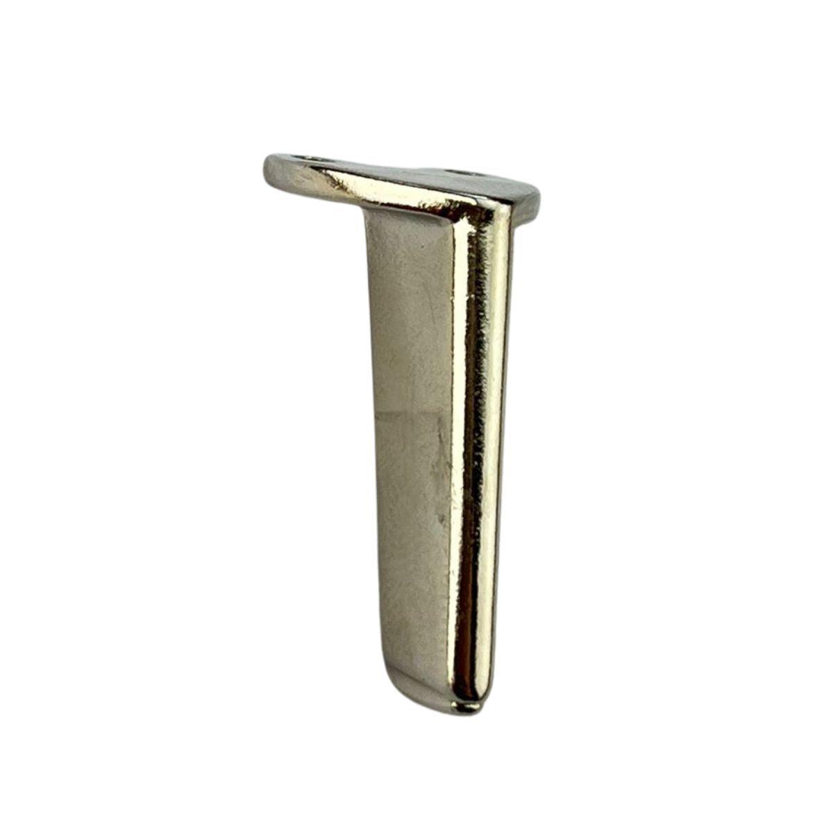 Pezinho Reto Fino em Metal Niquel 1,5x3,2cm Kit com 4 peças - Palácio da Arte
