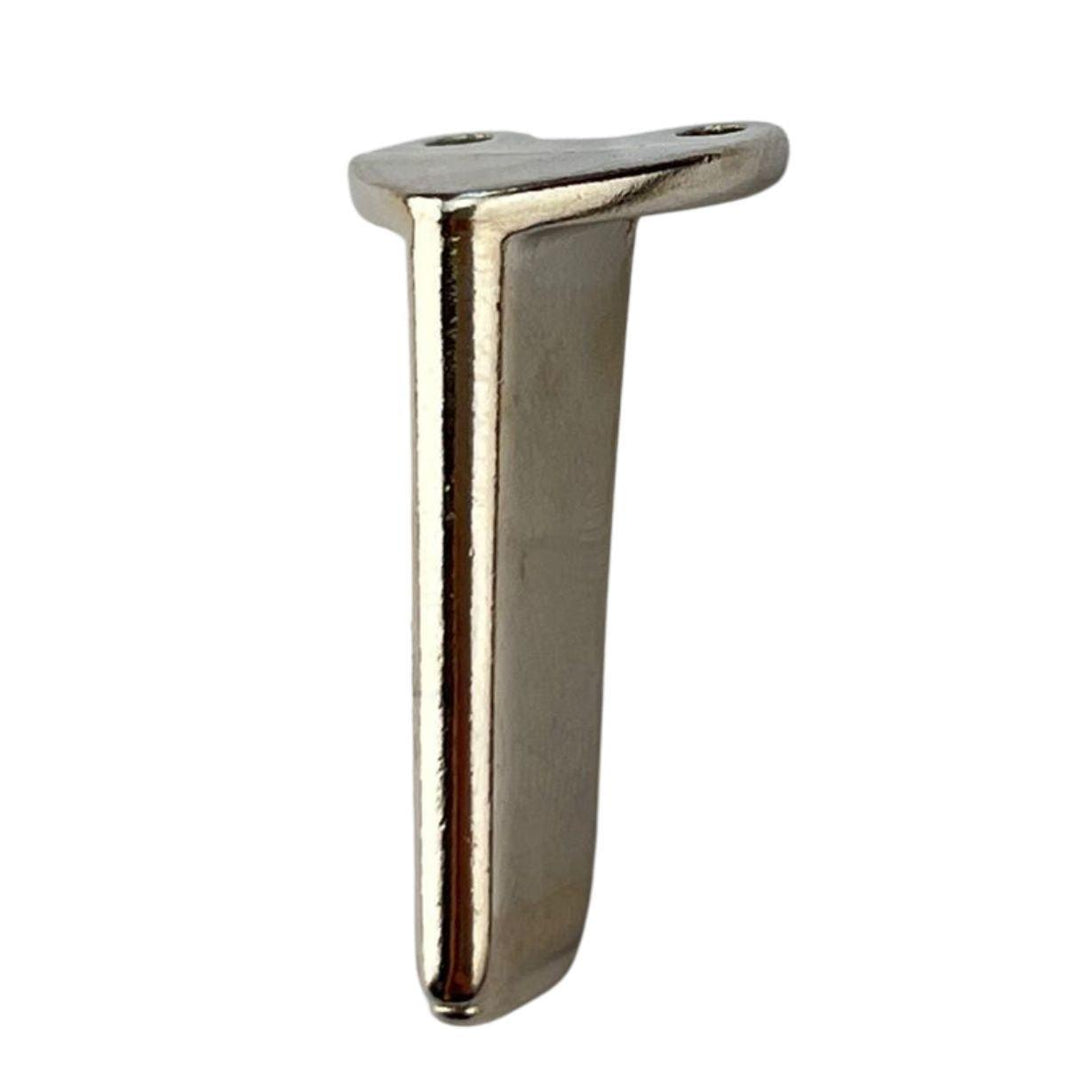 Pezinho Reto Fino em Metal Niquel 1,5x3,2cm Kit com 4 peças - Palácio da Arte