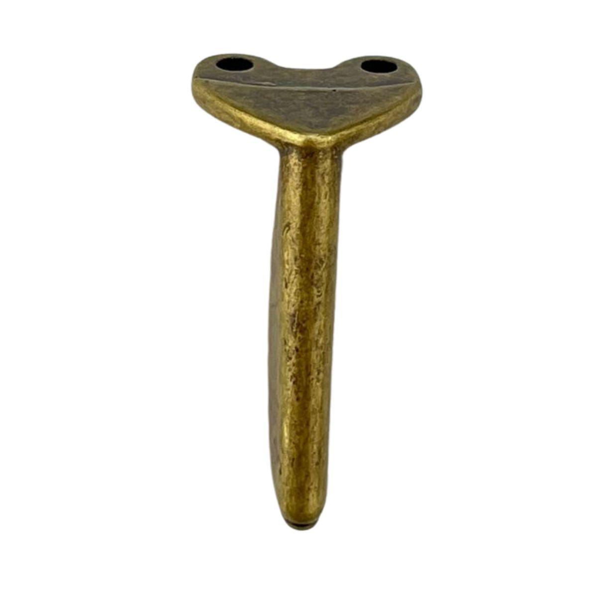 Pezinho Reto Fino em Metal Ouro Velho 1,5x3,2cm Kit com 4 peças - Palácio da Arte