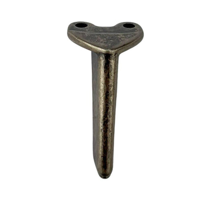 Pezinho Reto Fino em Metal Prata Velha 1,5x3,2cm Kit com 4 peças - Palácio da Arte