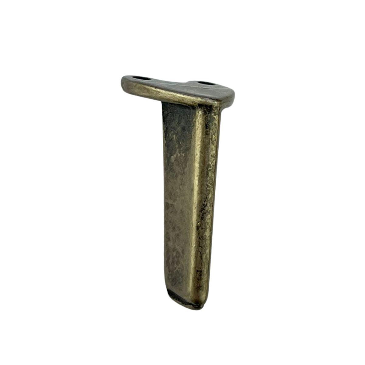 Pezinho Reto Fino em Metal Prata Velha 1,5x3,2cm Kit com 4 peças - Palácio da Arte