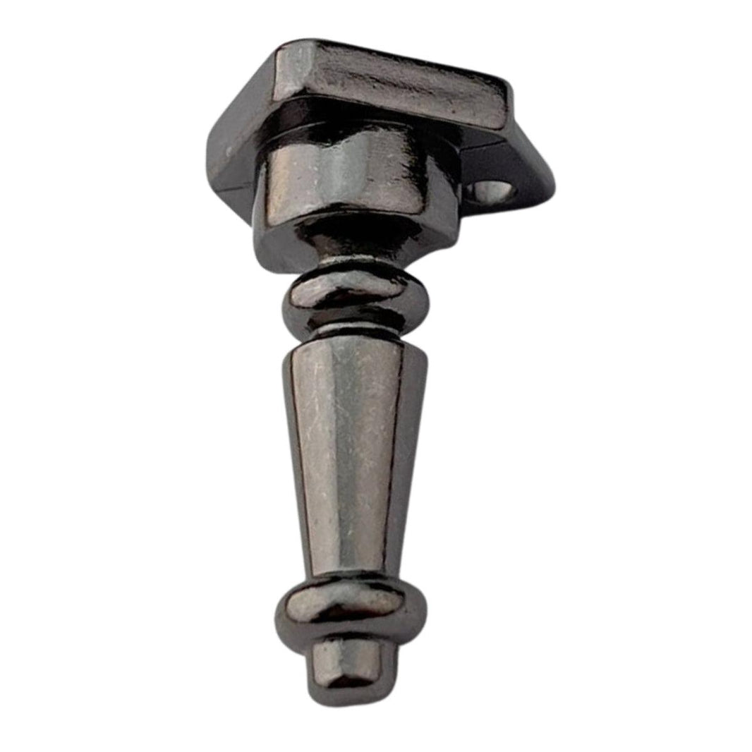 Pezinho Torneado Coluna em Metal Grafite G 3x1,7cm Kit com 4 peças - Palácio da Arte