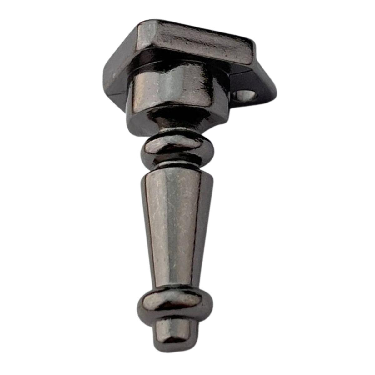 Pezinho Torneado Coluna em Metal Grafite G 3x1,7cm Kit com 4 peças - Palácio da Arte