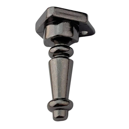 Pezinho Torneado Coluna em Metal Grafite G 3x1,7cm Kit com 4 peças - Palácio da Arte