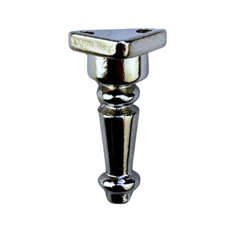 Pezinho Torneado Coluna em Metal Niquel 2,5x1,3cm Kit com 4 peças - Palácio da Arte