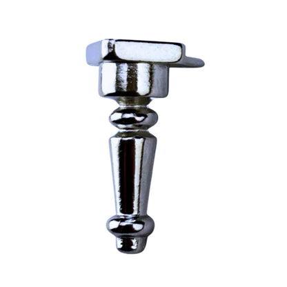 Pezinho Torneado Coluna em Metal Niquel 2,5x1,3cm Kit com 4 peças - Palácio da Arte