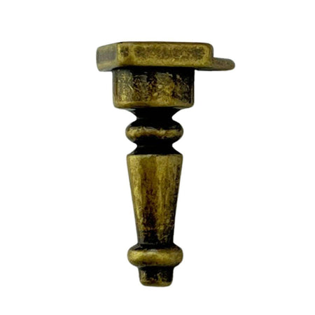 Pezinho Torneado Coluna em Metal Ouro Velho 2,5x1,3cm Kit com 4 peças - Palácio da Arte