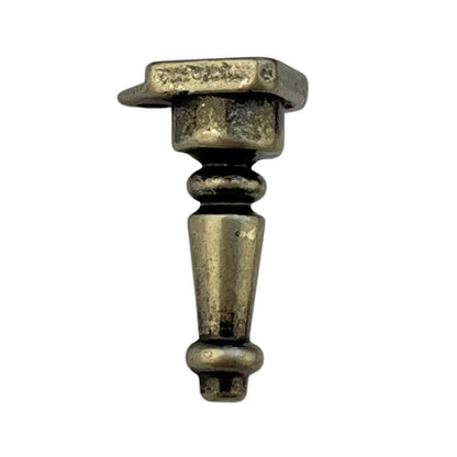 Pezinho Torneado Coluna em Metal Prata Velho 2,5x1,3cm Kit com 4 peças - Palácio da Arte