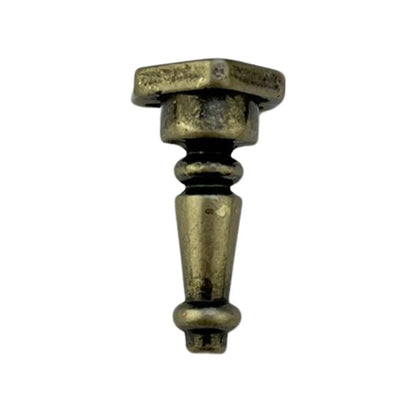Pezinho Torneado Coluna em Metal Prata Velho 2,5x1,3cm Kit com 4 peças - Palácio da Arte