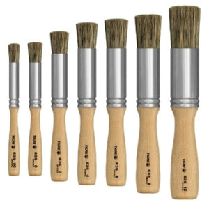 Pincel Broxinha 835 Tigre Cerda Gris Cabo Curto Madeira - Palácio da Arte