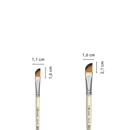 Pincel Faca 444 Condor Cerda Sintético Konex Ocre Cabo Curto Creme - Palácio da Arte