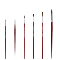 Pincel Redondo 285 Condor Cerda Sintético Suave Cabo Longo Vermelho - Palácio da Arte