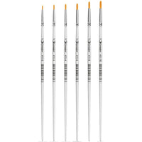 Pincel Redondo 411 Condor Cerda Sintético Toray Dourada Cabo Longo Branco - Palácio da Arte