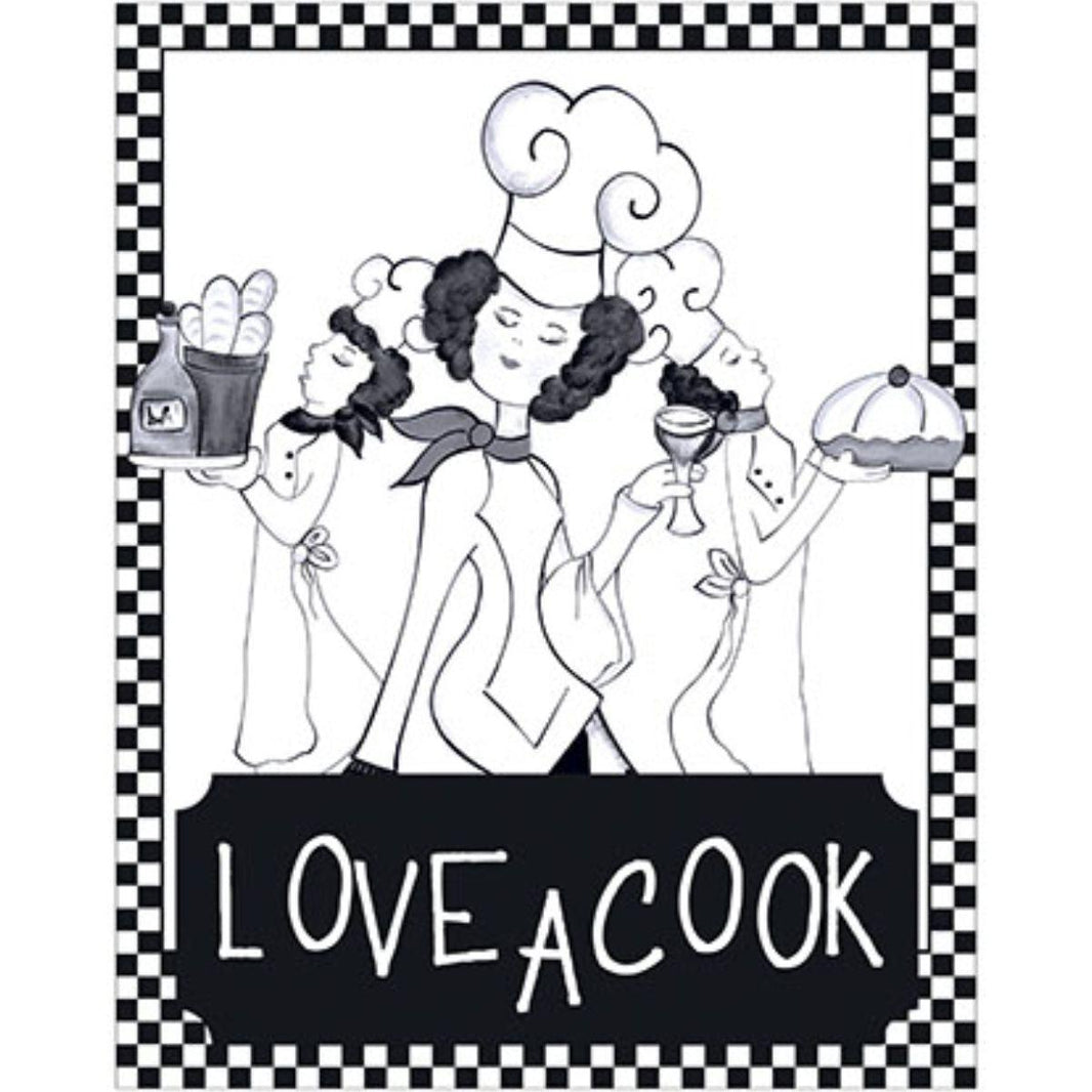 Placa Decorativa Litoarte DHPM-056 Love a Cook 24x19cm - Palácio da Arte