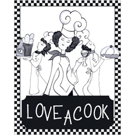 Placa Decorativa Litoarte DHPM-056 Love a Cook 24x19cm - Palácio da Arte
