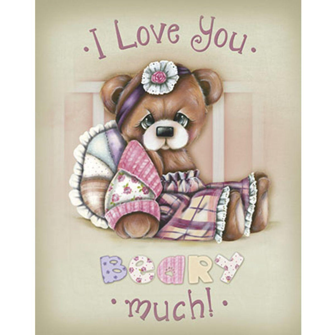 Placa Decorativa Litoarte DHPM-091 Ursa de Pijama 24x19cm - Palácio da Arte