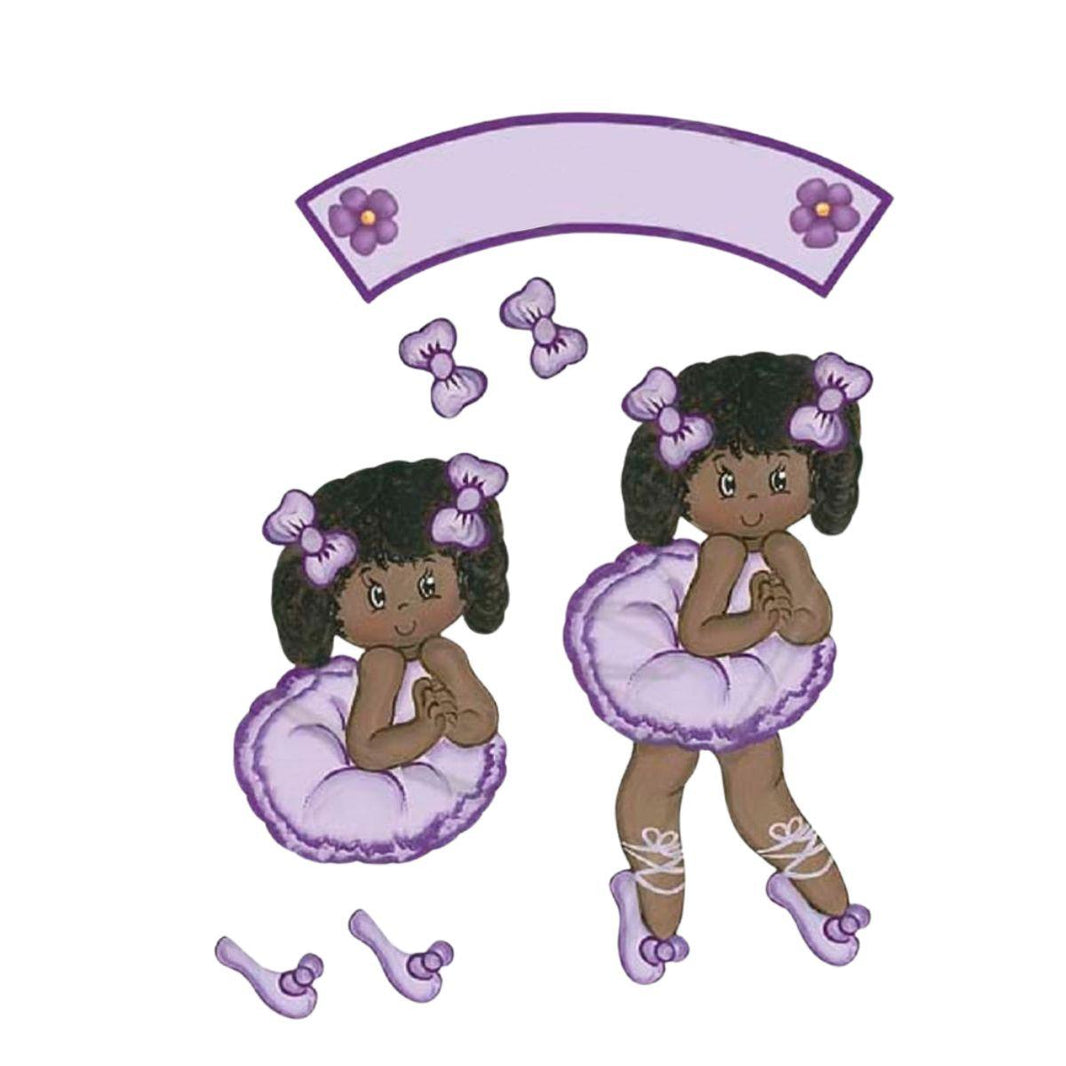 Placa Para Porta Litoarte DM-041 Menina Bailarina 26x18cm - Palácio da Arte