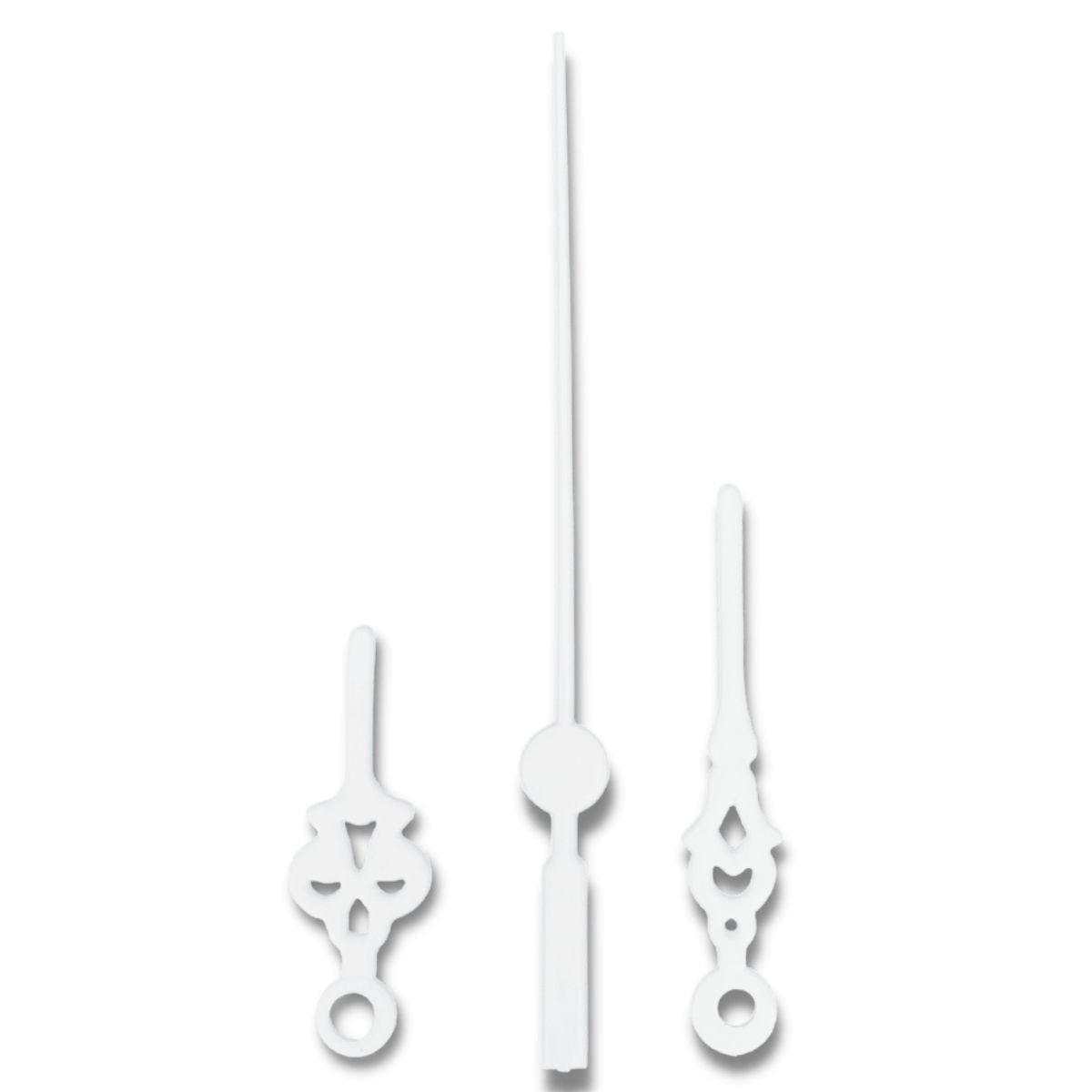 Ponteiros para Máquina de Relógio Colonial 6cm Branco - Palácio da Arte