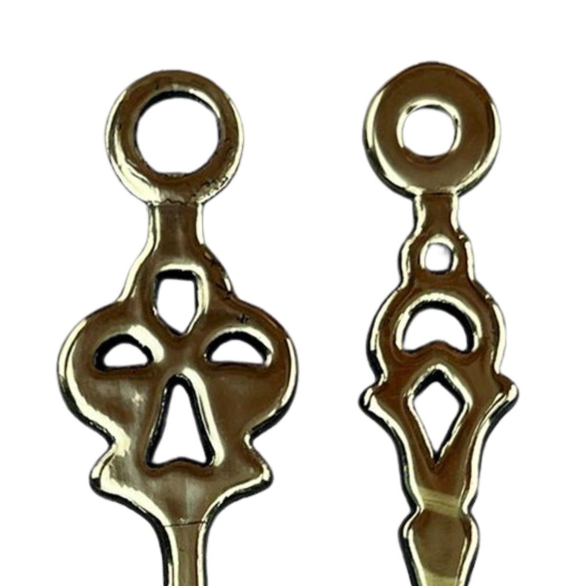 Ponteiros para Máquina de Relógio Colonial 6cm Ouro - Palácio da Arte