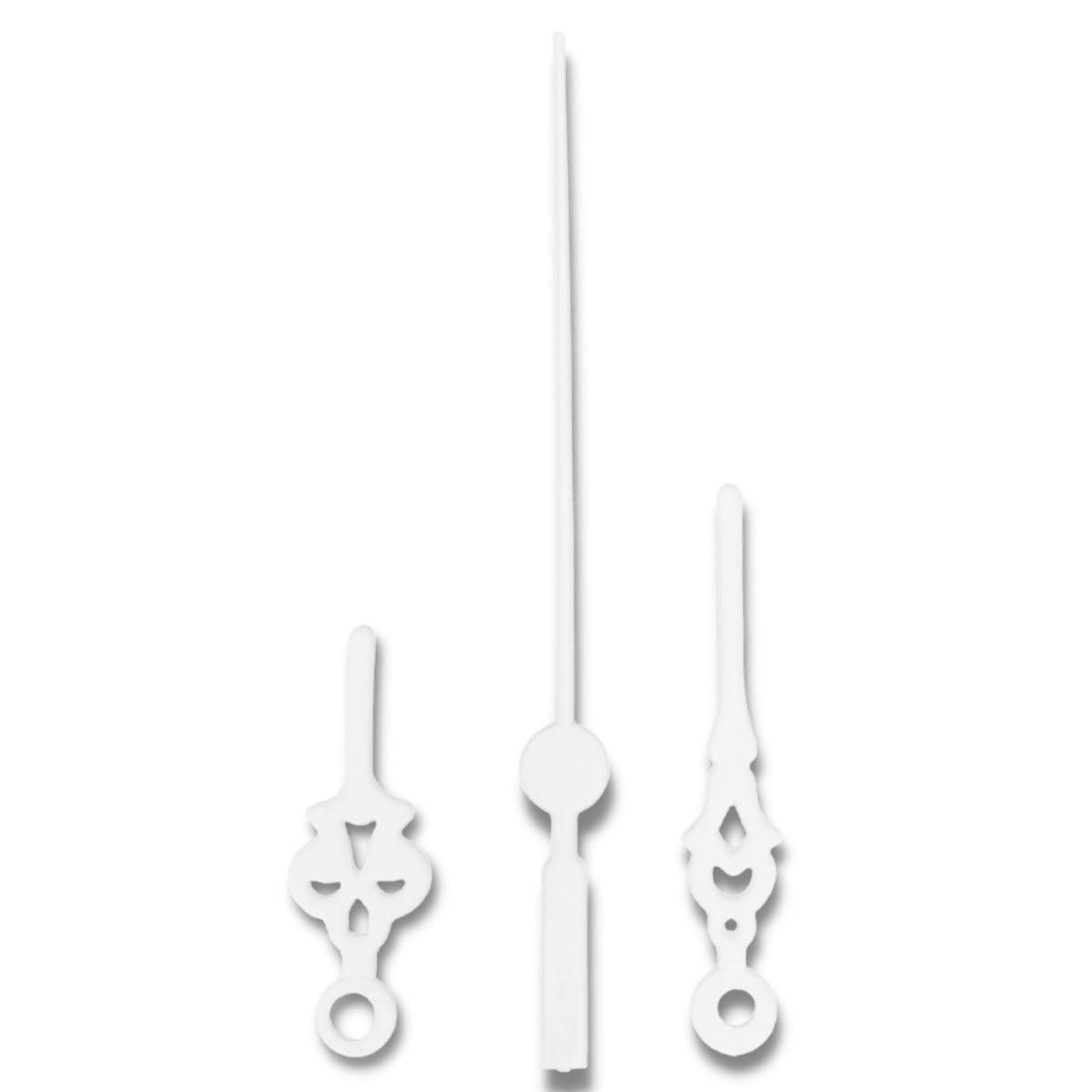 Ponteiros para Máquina de Relógio Colonial 7cm Branco - Palácio da Arte
