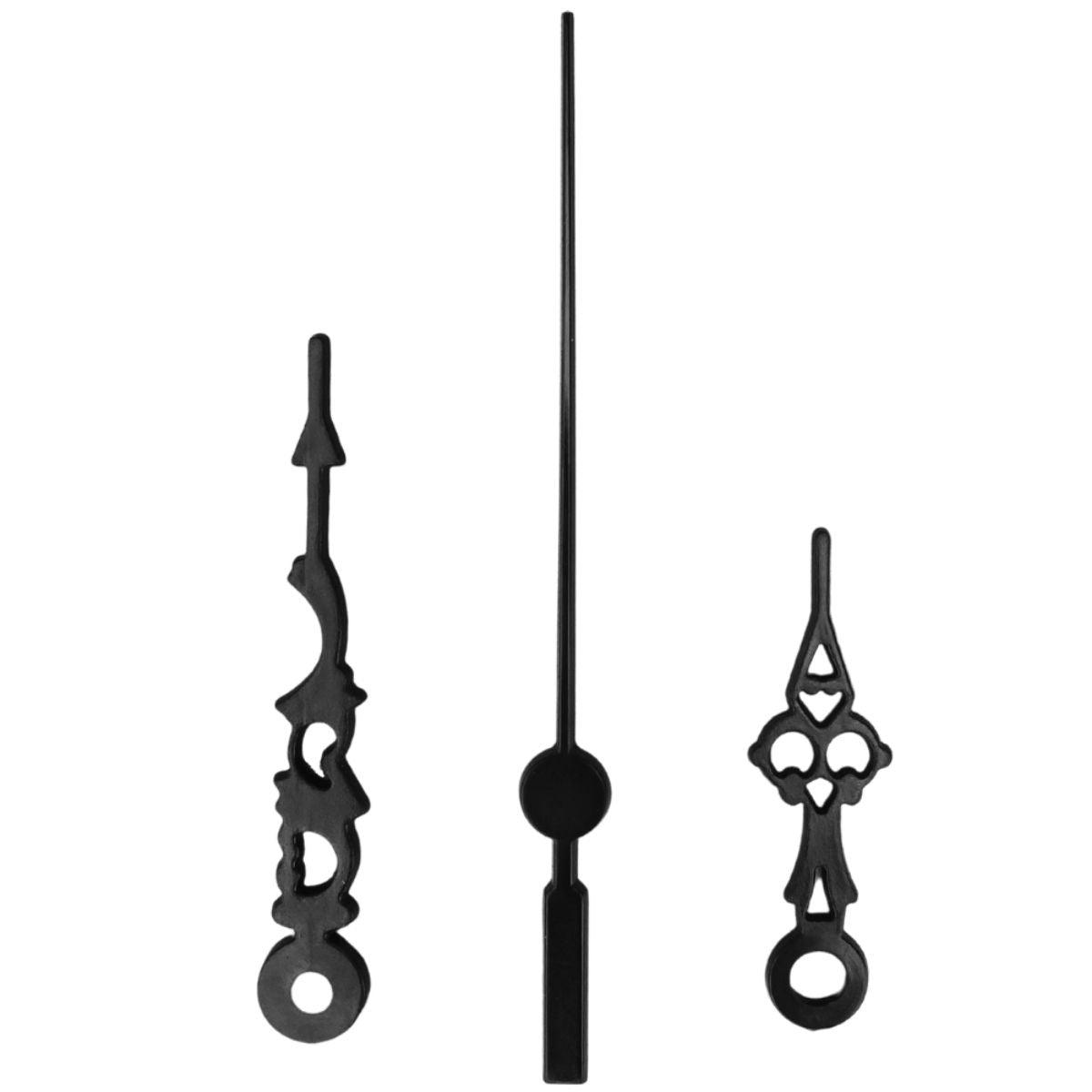 Ponteiros para Máquina de Relógio Luiz XV 6cm Preto - Palácio da Arte