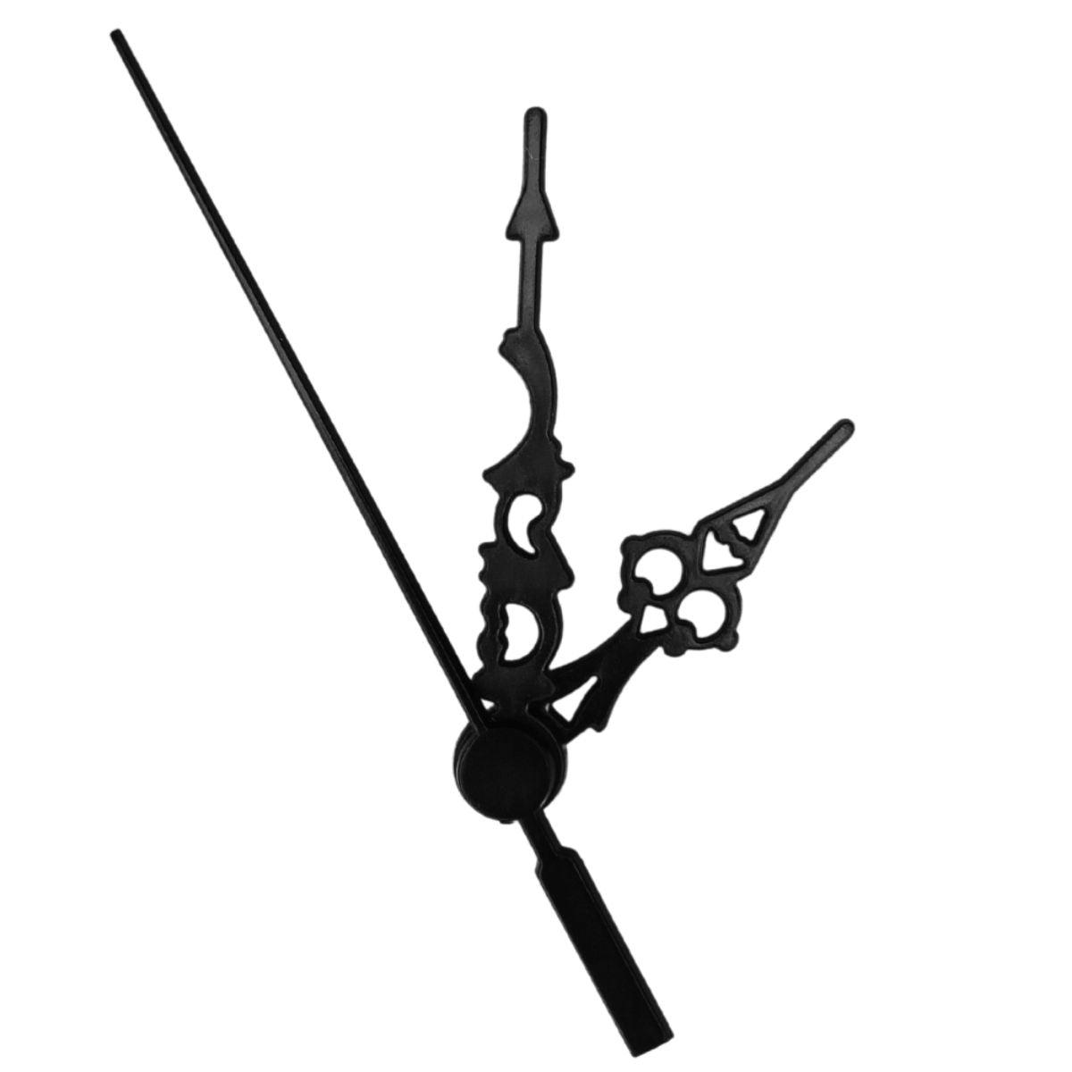 Ponteiros para Máquina de Relógio Luiz XV 6cm Preto - Palácio da Arte