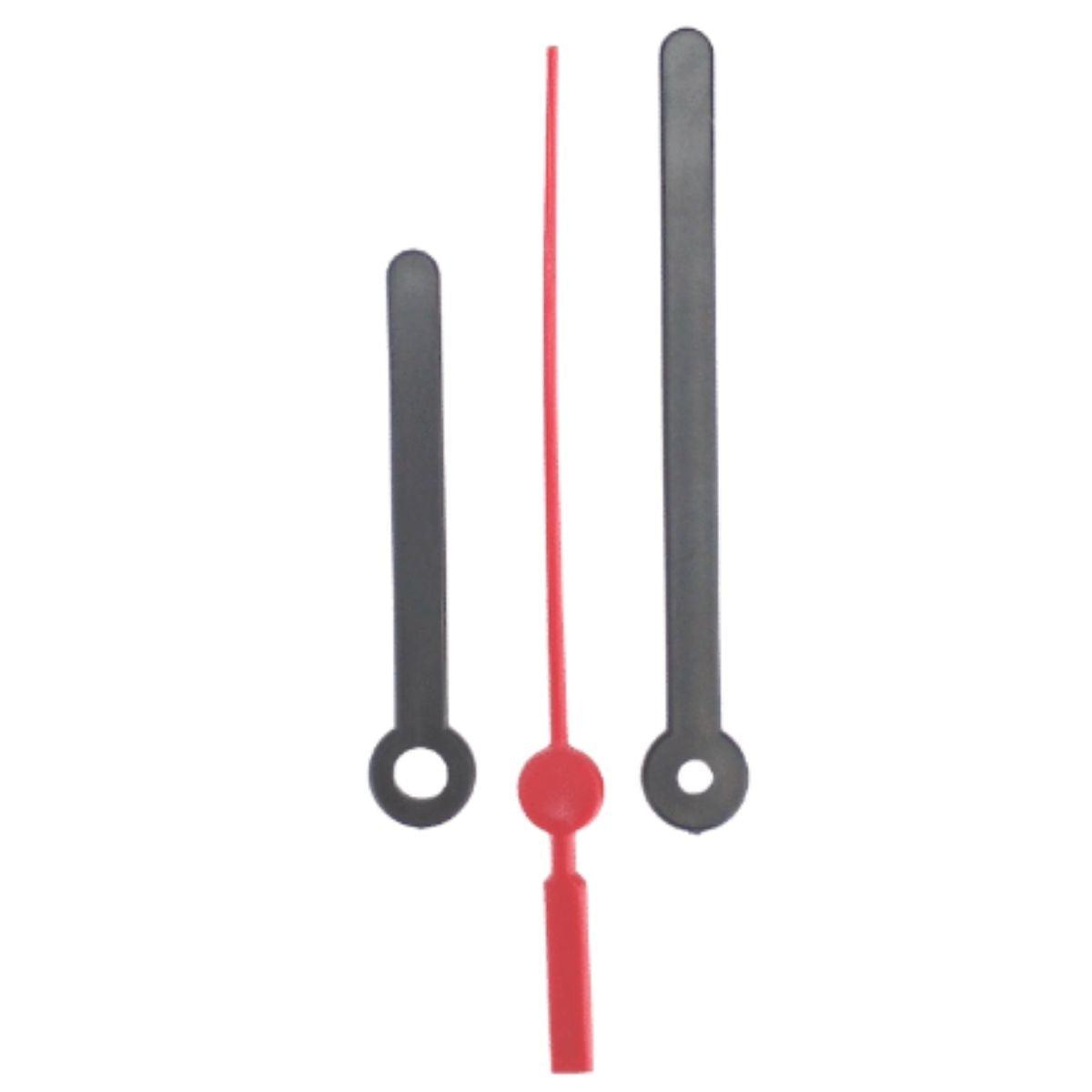 Ponteiros para Máquina de Relógio Palito 7cm Preto - Palácio da Arte