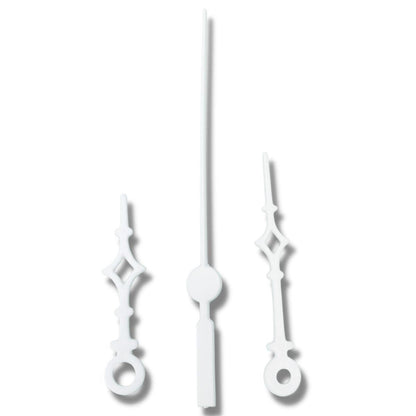 Ponteiros para Máquina de Relógio Universal 6cm Branco - Palácio da Arte