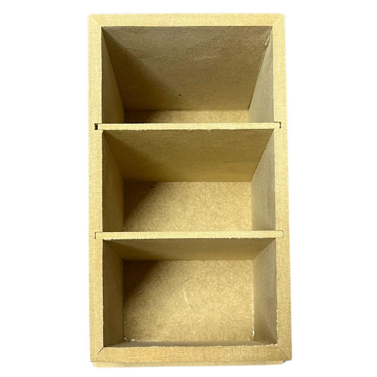 Porta Controle Remoto em MDF com 3 divisões e Base Tupiada - Palácio da Arte