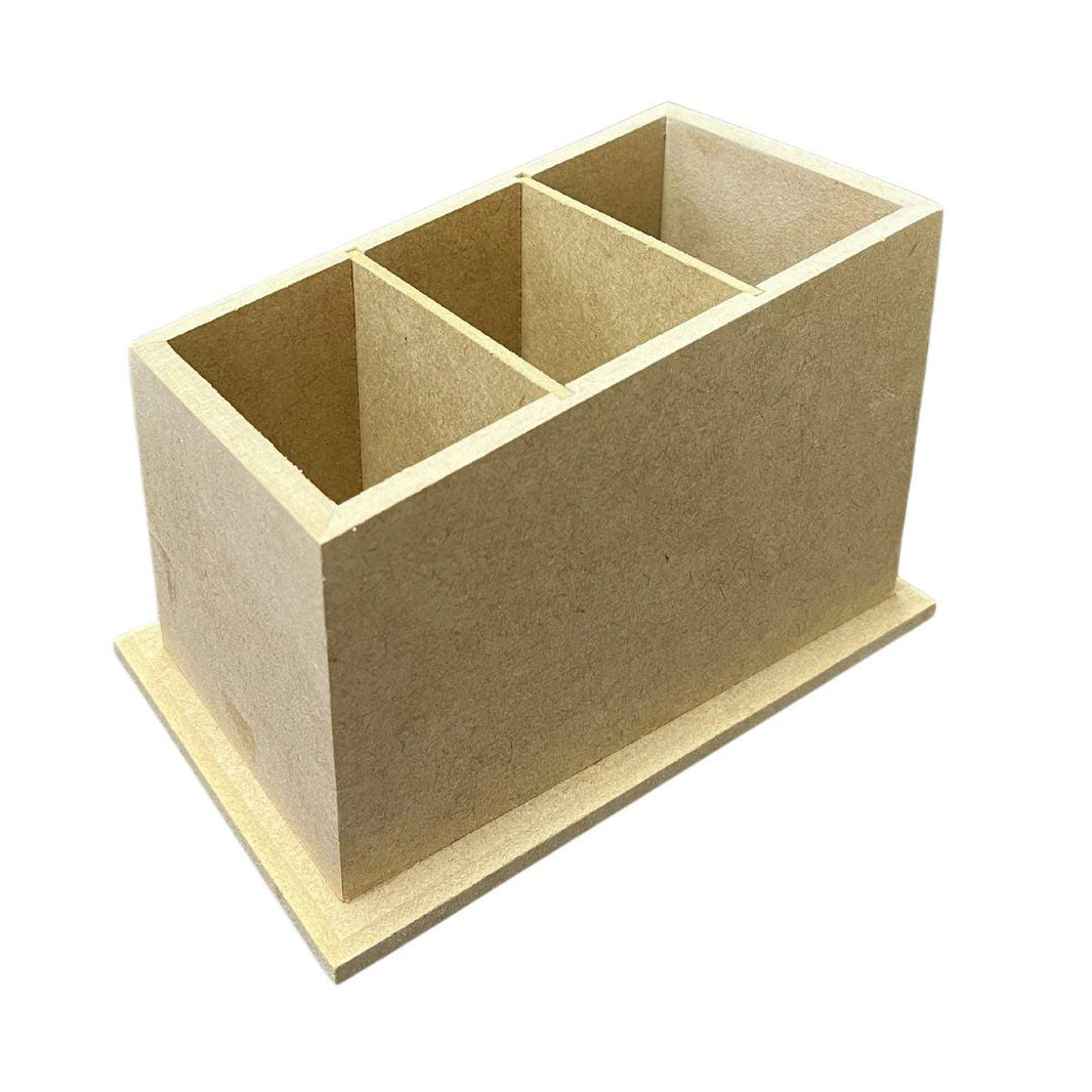 Porta Controle Remoto em MDF com 3 divisões e Base Tupiada - Palácio da Arte