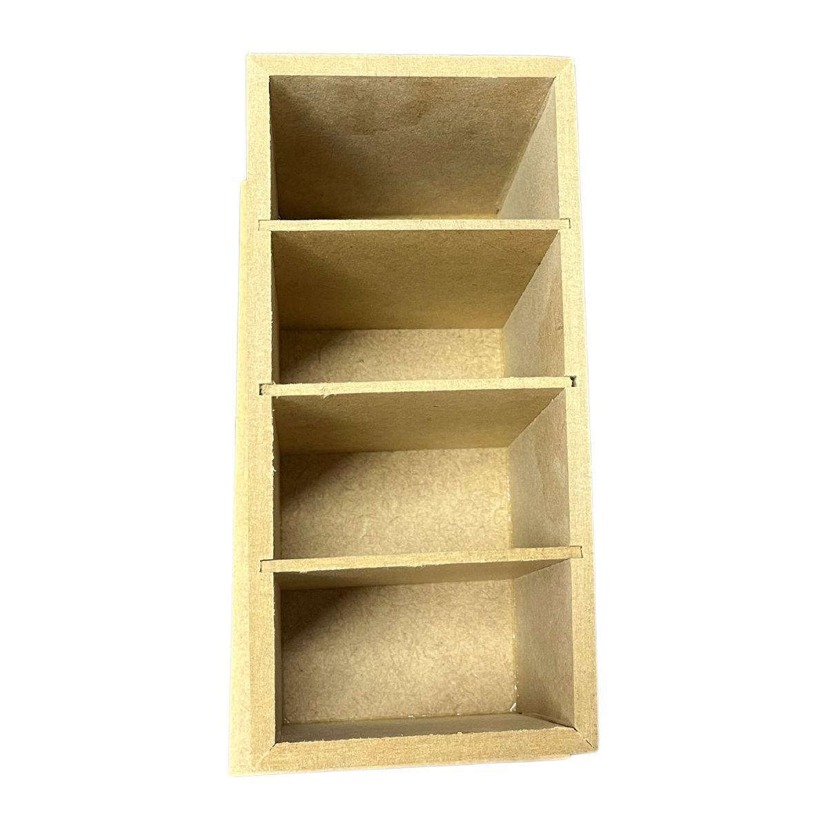 Porta Controle Remoto em MDF com 4 divisões e Base Tupiada - Palácio da Arte