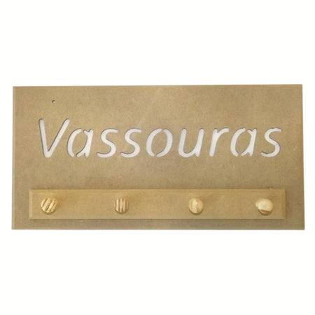 Porta Vassouras Vazado com 4 Pitões em MDF - Palácio da Arte
