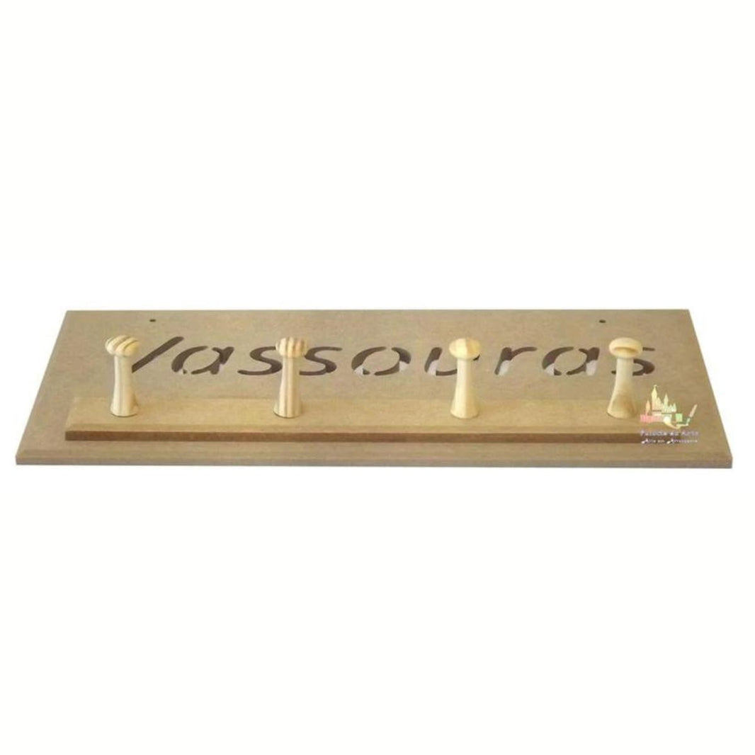 Porta Vassouras Vazado com 4 Pitões em MDF - Palácio da Arte