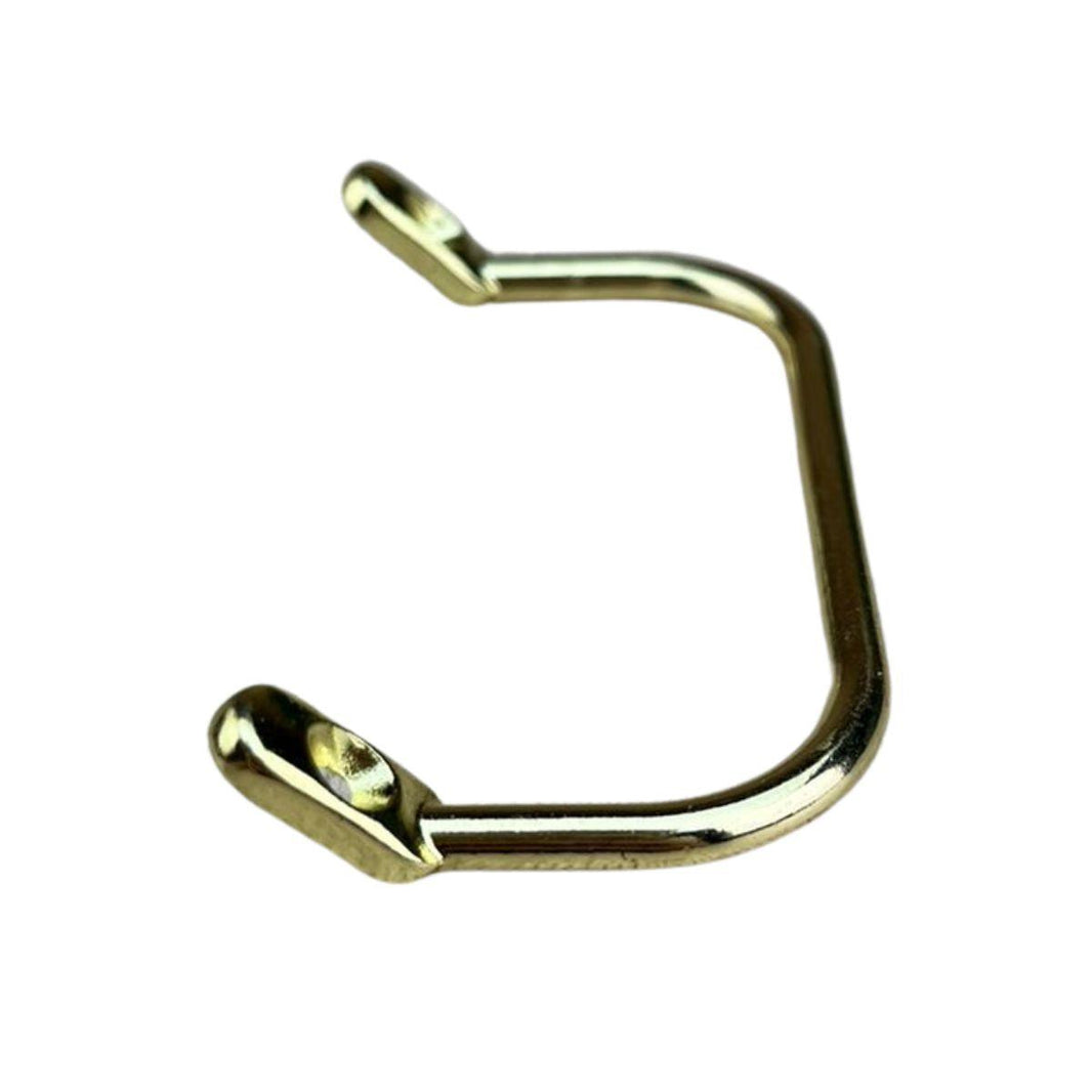 Puxador Alça Inclinadas P em Metal Dourado 7,2x4cm Kit com 2 peças - Palácio da Arte