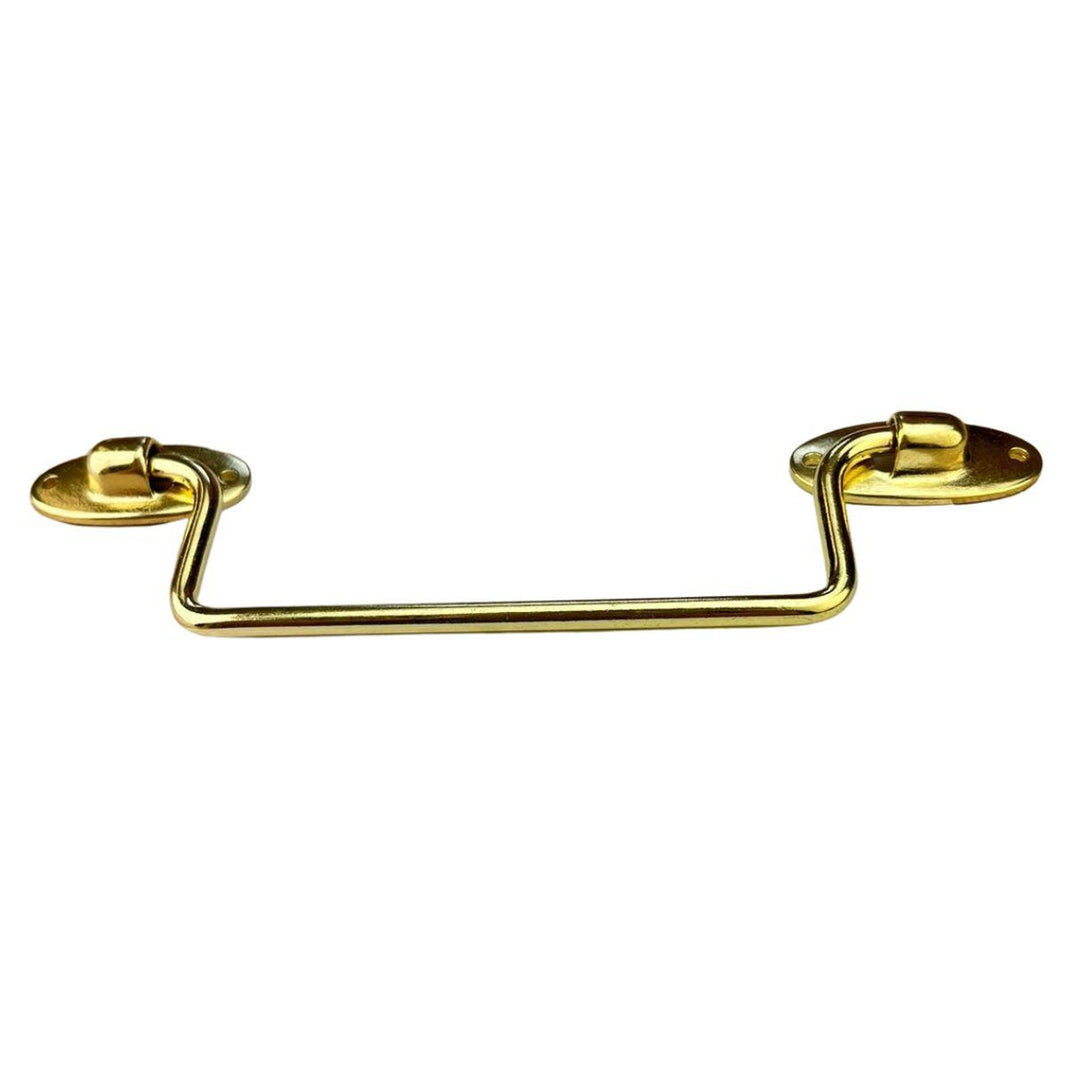 Puxador Alça Tradicional P em Metal Dourado 14,7x3,5cm Kit com 2 peças - Palácio da Arte