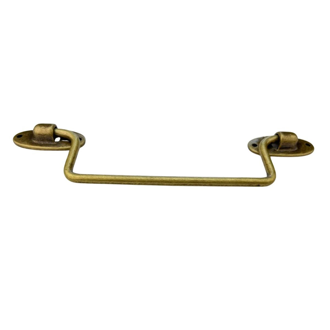 Puxador Alça Tradicional P em Metal Ouro Velho 14,7x3,5cm Kit com 2 peças - Palácio da Arte