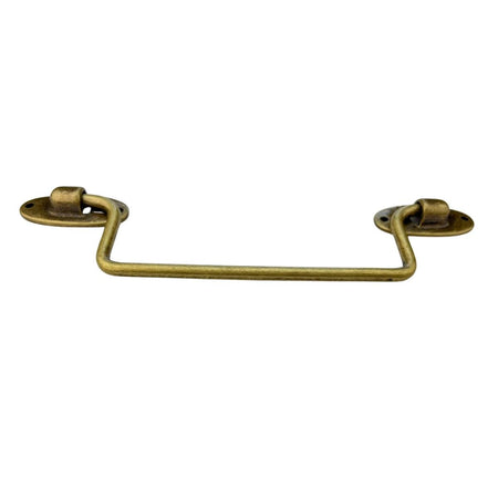Puxador Alça Tradicional P em Metal Ouro Velho 14,7x3,5cm Kit com 2 peças - Palácio da Arte
